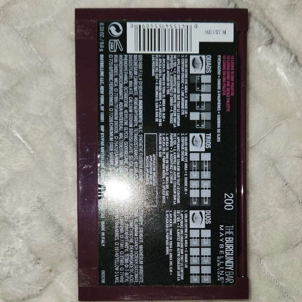 Maybelline Burgundy Bar Palette with Gold and Brown Hues - Picture 2 of 2